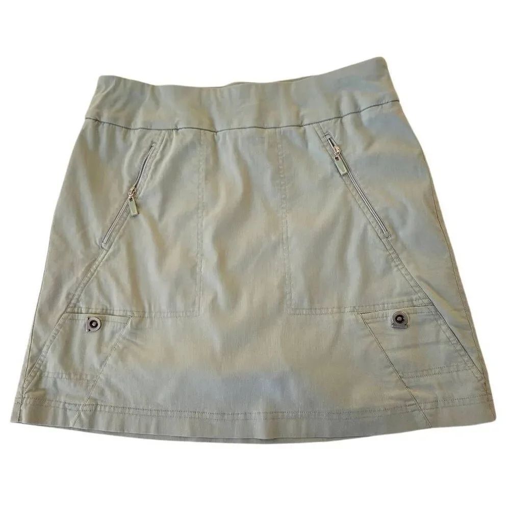 Jamie Sadock Womens Lightweight Pull On Stretch Athletic Golf Skort Green Size 8